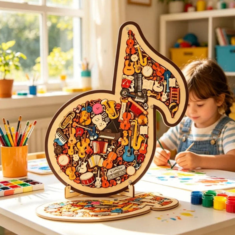 🔥🎶Musical Note Instrument Jigsaw Puzzle Ornament