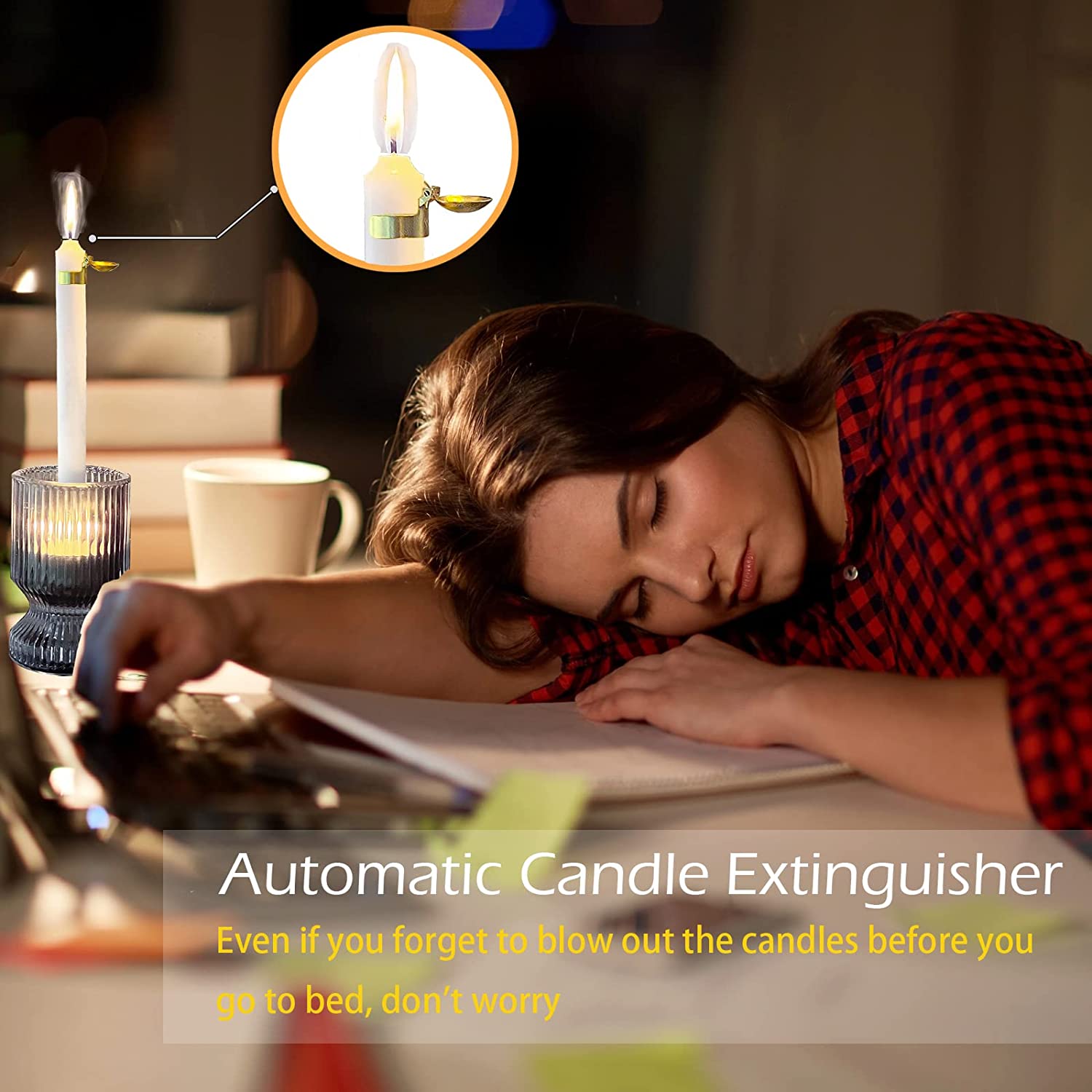 LAST DAY PROMOTION - Automatic Candle Extinguisher - BUY 4 FREE SHIPPING