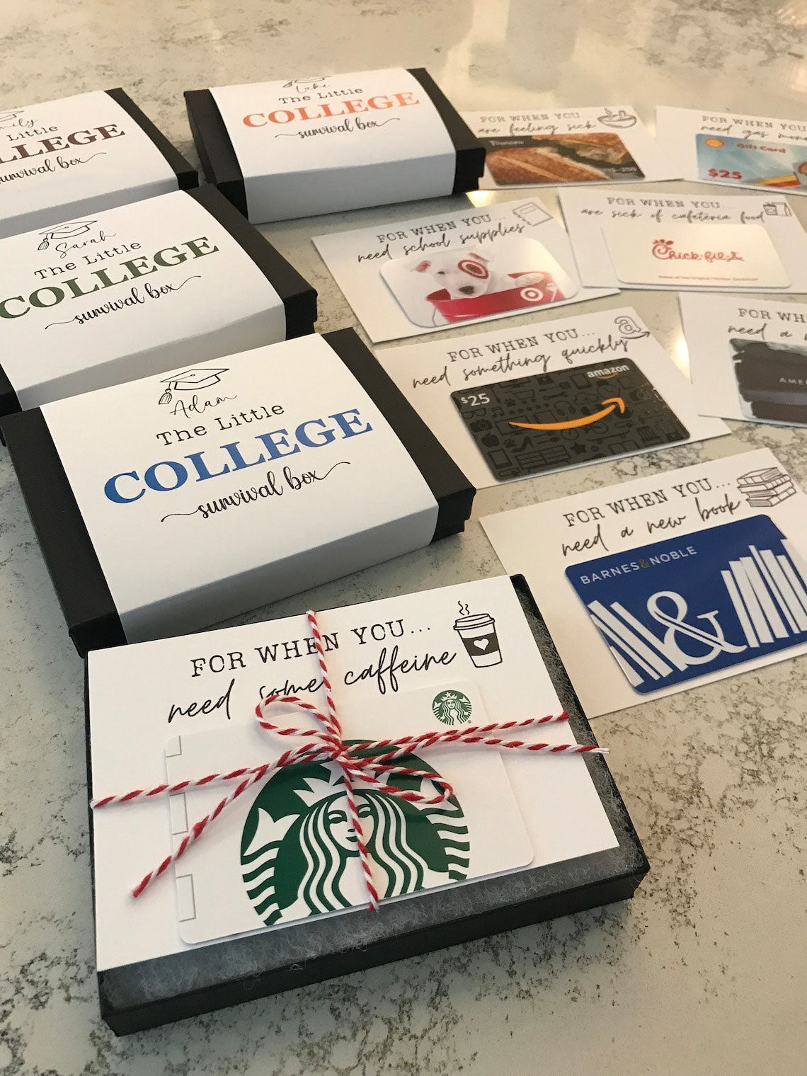 College Gift Card Care Package - BUY 2 FREE SHIPPING
