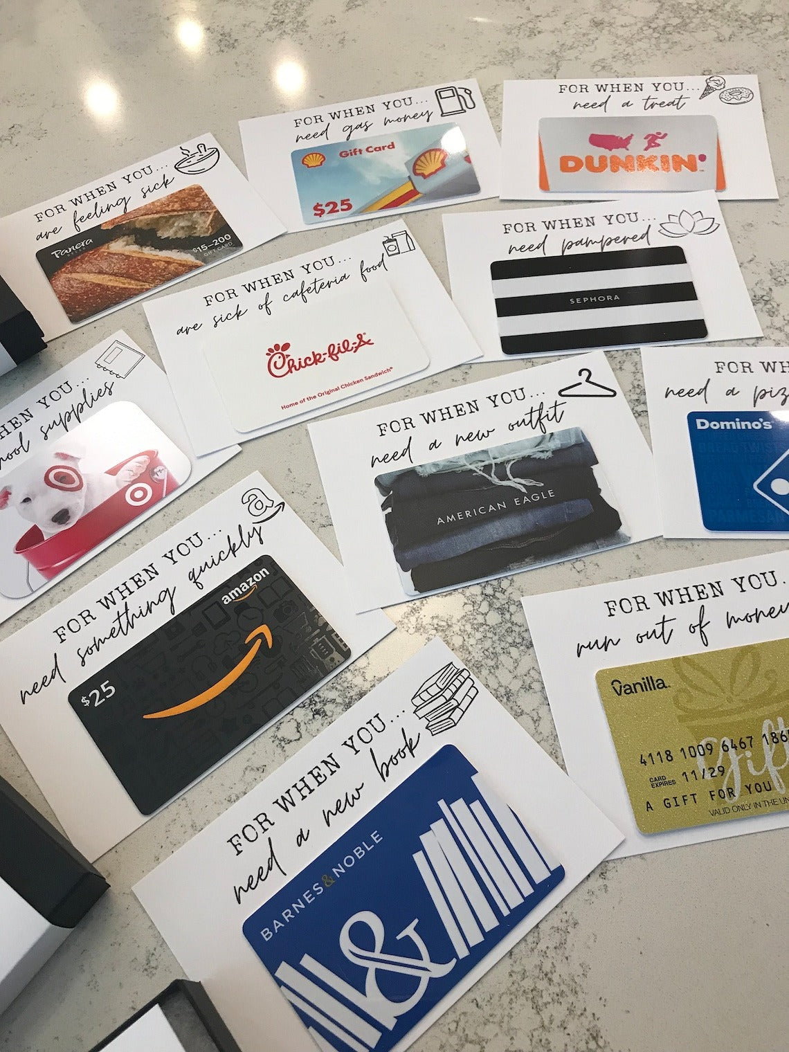 College Gift Card Care Package - BUY 2 FREE SHIPPING