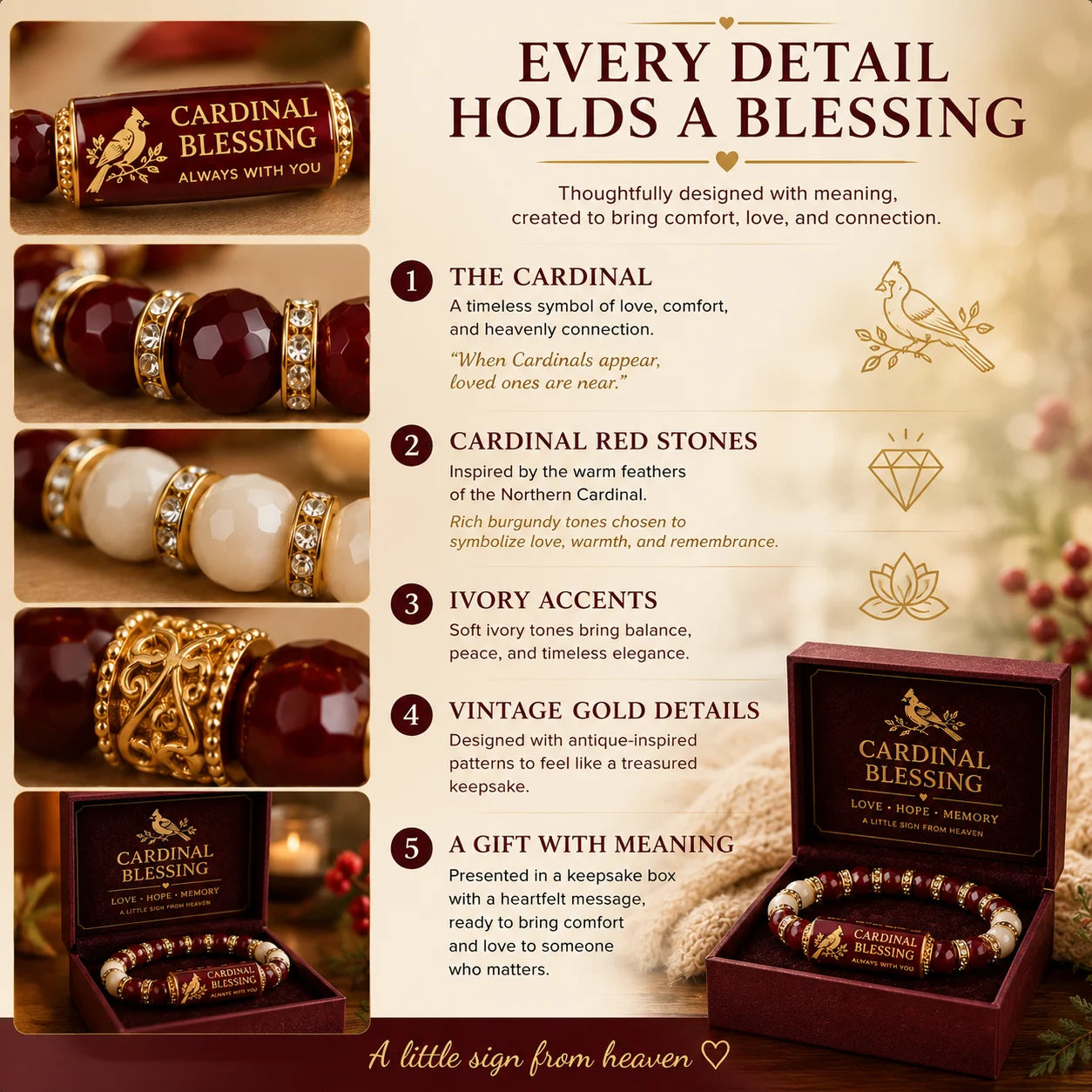 🏆Last Day Promo: 49% OFF - Cardinal Blessing Keepsake Bracelet ❤️