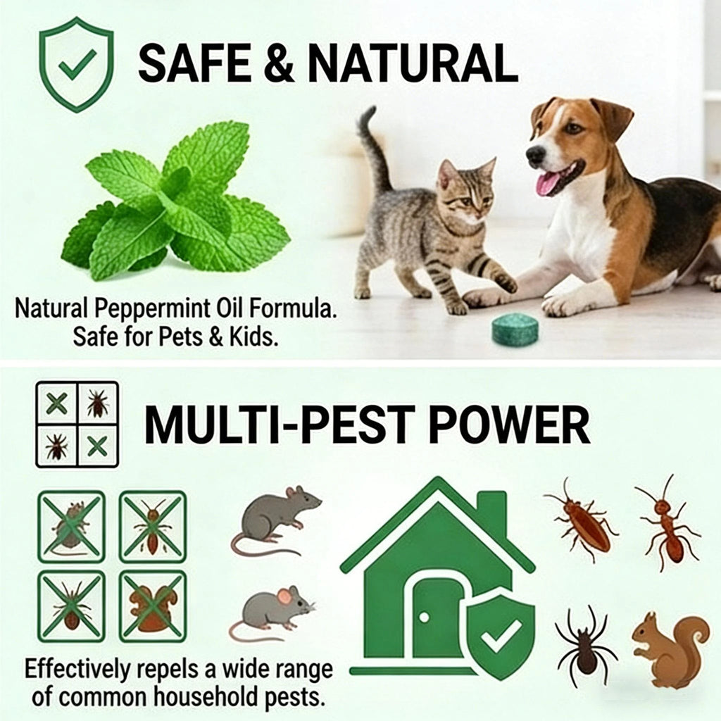 🌿✨ Natural Rodent Repellent Balls – Peppermint & Lemon Oil Pest Deterrent (12 Pack)