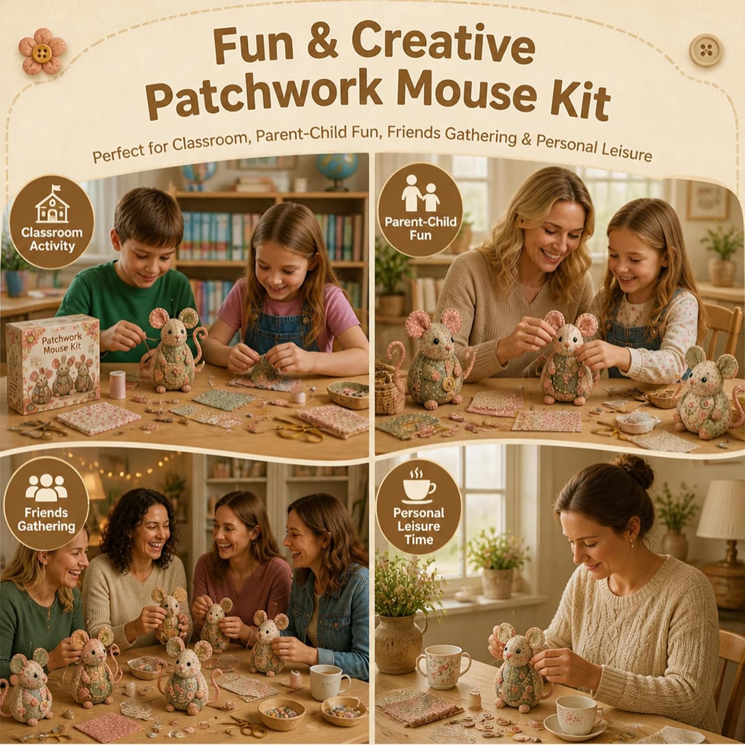 🔥2026 Hot Sale - 🐭🧵 Patchwork Mouse DIY Kit