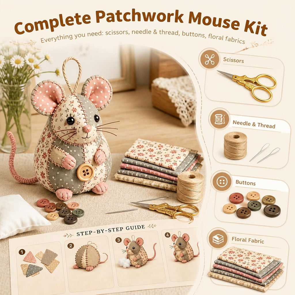 🔥2026 Hot Sale - 🐭🧵 Patchwork Mouse DIY Kit