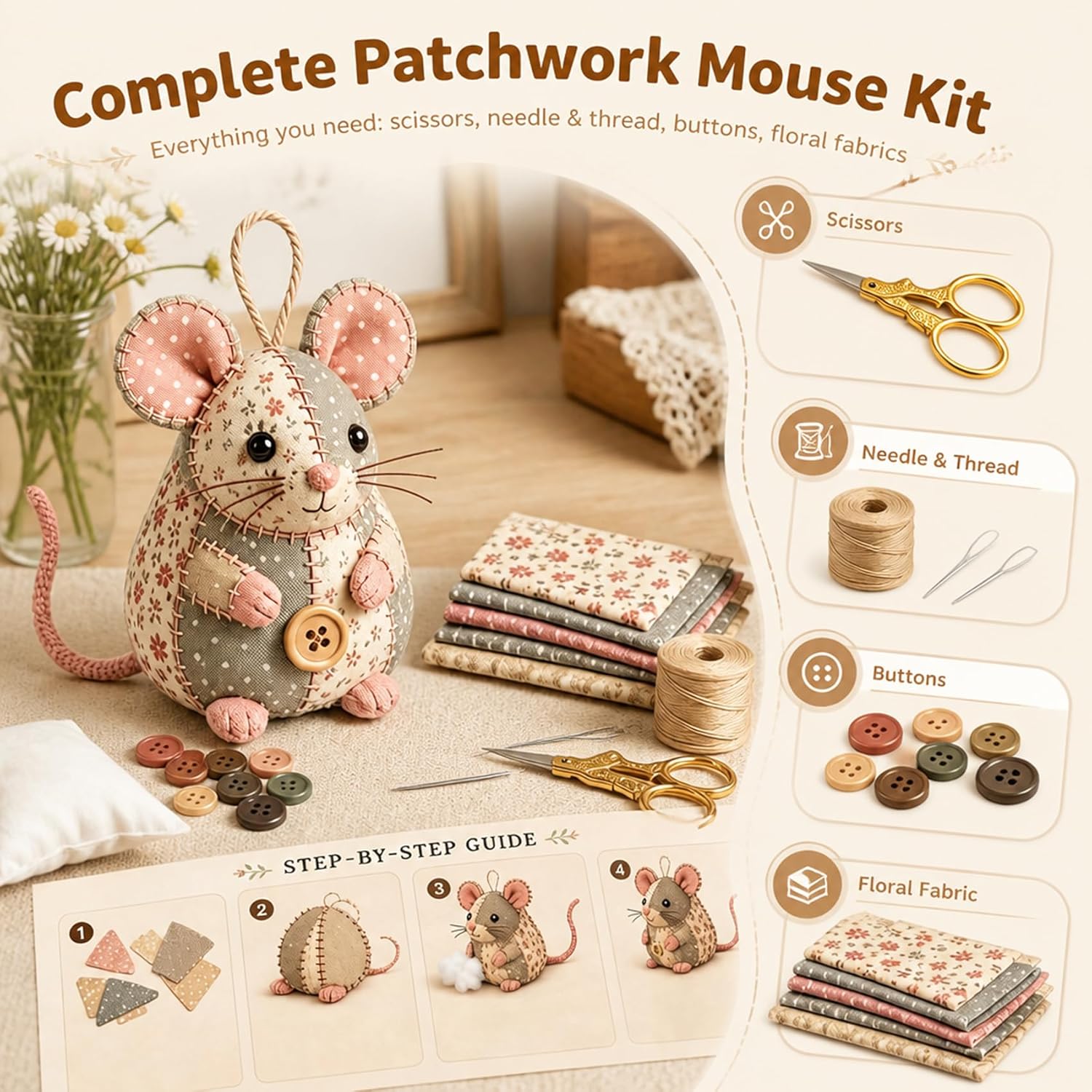🔥2026 Hot Sale - 🐭🧵 Patchwork Mouse DIY Kit