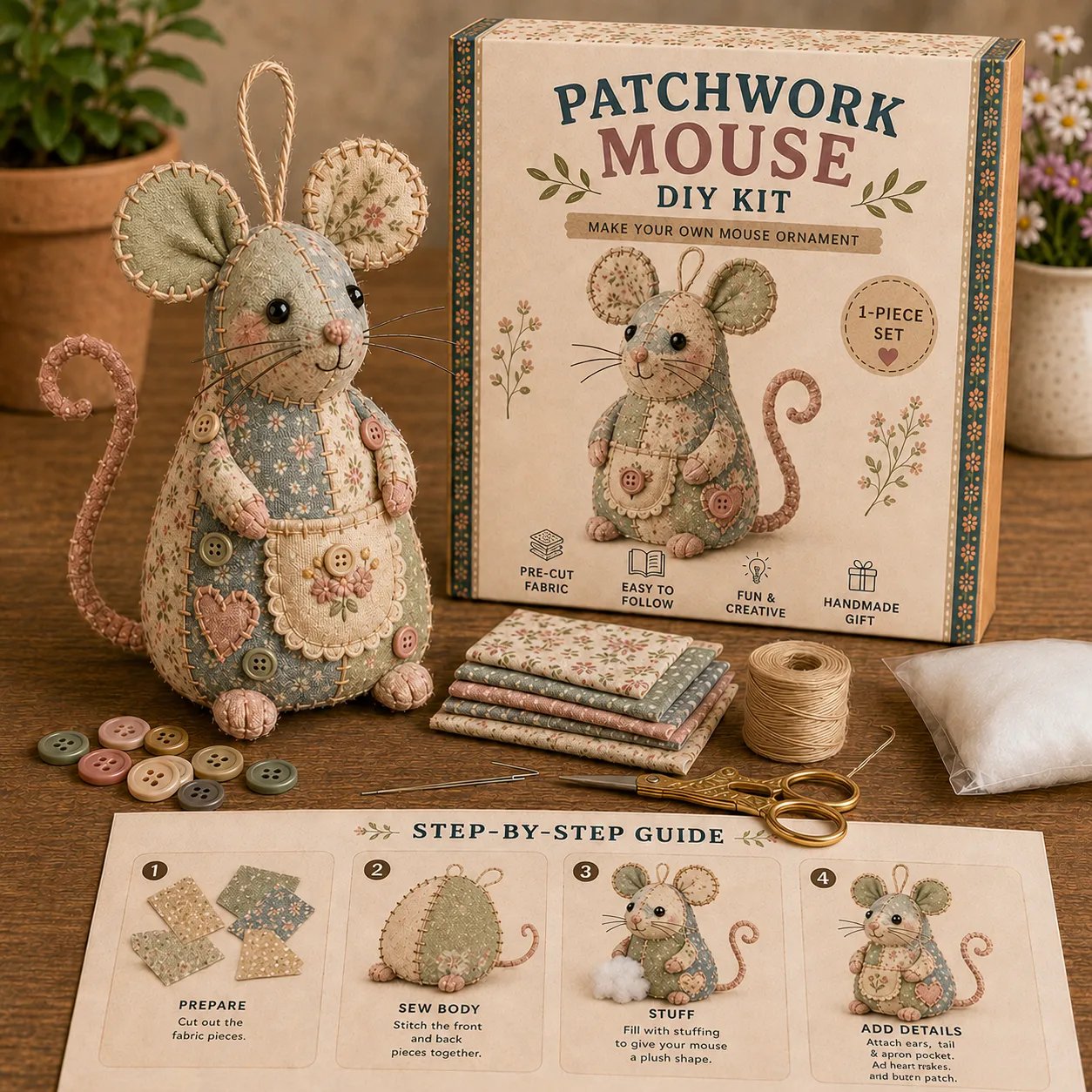 🔥2026 Hot Sale - 🐭🧵 Patchwork Mouse DIY Kit