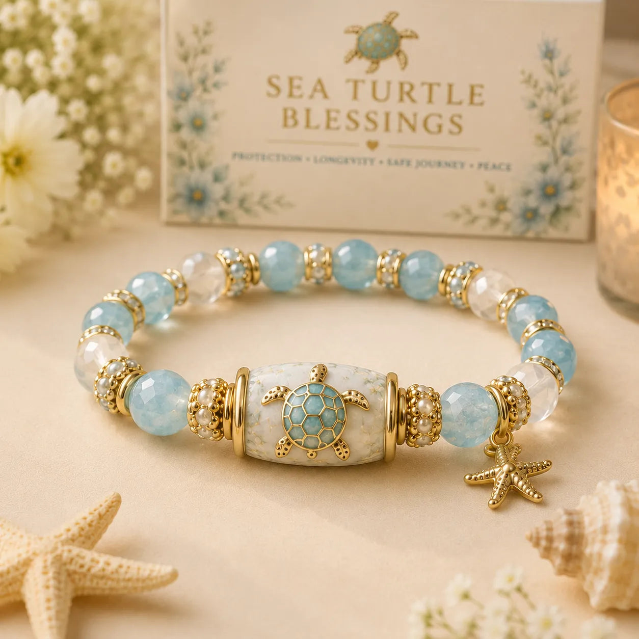 🌊 Protection • Longevity • Safe Journey • Peace🐢 2026 Limited Edition Sea Turtle Blessings Bracelet