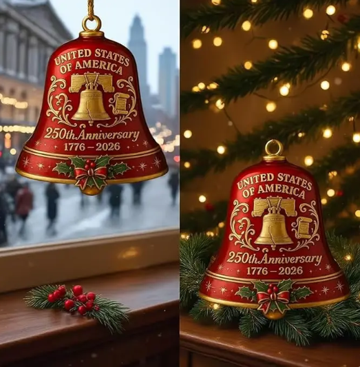 🔥Limited Edition: United States 250th Anniversary Commemorative Bell Ornament (1776-2026)