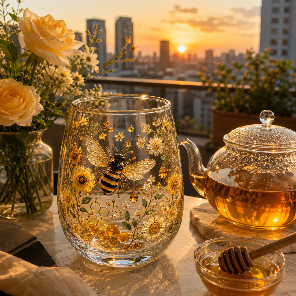 🌤️Sweetness, Hope & Joy 🐝 2026 Limited Edition Honey Bee Garden Glass Tea Cup