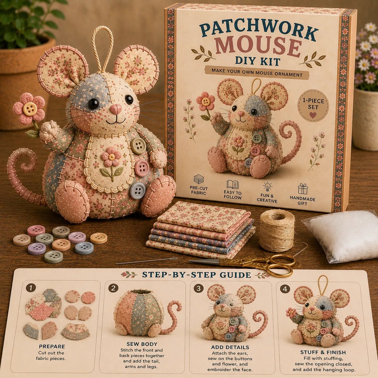 🔥2026 Hot Sale - 🐭🧵 Patchwork Mouse DIY Kit